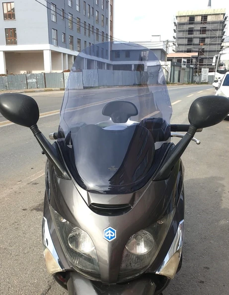 MOTOCAM Piaggio X Evo 250 Ön Cam 2008-2016 Model 70cm Füme Renkli 4mm UZUN ürün görseli 1