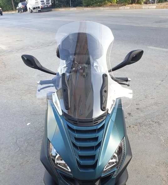 MOTOCAM Peugeot Metropolis SW 400 Ön Cam 2021-2026 Model 68cm Şeffaf Renkli 4mm ürün görseli 1