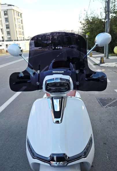 MOTOCAM Küba MT 50 Pro Plus Ön Cam 2024-2026 Model 43cm Siyah Renkli 4mm Elcikli APARATSIZ ürün görseli 1