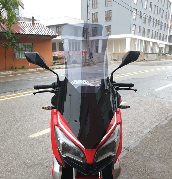 MOTOCAM RKS Reale 125 Ön Cam 2023-2026 Model 78cm Füme Renkli 4mm UZUN ürün görseli 1