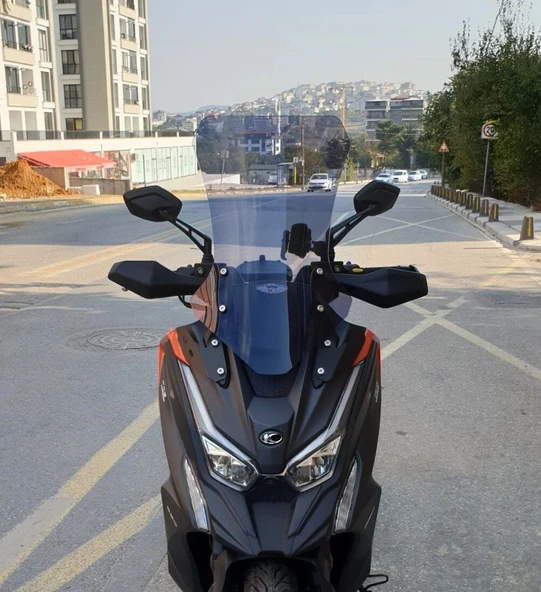 MOTOCAM Kymco DTX 360 Ön Cam 2021-2026 Model 67cm Füme Renkli 4mm UZUN ürün görseli 1