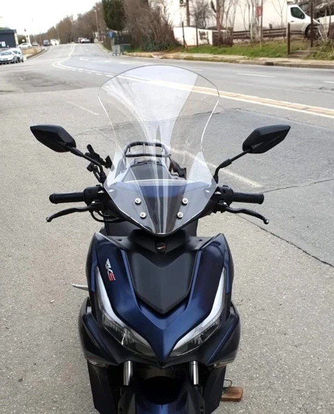 MOTOCAM Küba Arome 125 Ön Cam 2023-2026 Model 54cm Şeffaf Renkli SPORTİF ürün görseli 1