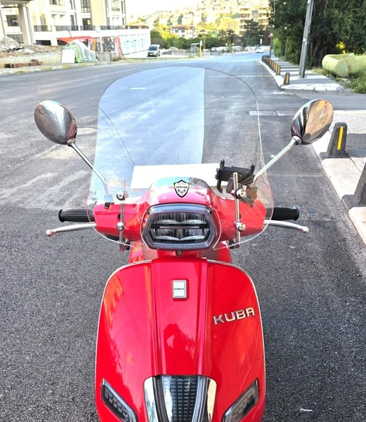 MOTOCAM Küba Grace 125 Ön Cam 2023-2026 Model 42cm Şeffaf Renkli  APARATSIZ ürün görseli 1