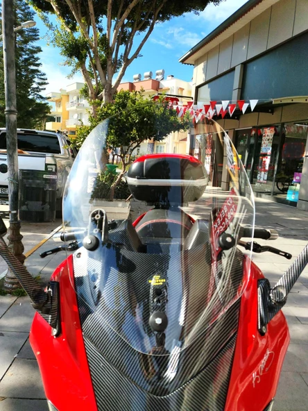MOTOCAM Gilera Nexus 500 Ön Cam 2004-2008 Model 58cm Şeffaf Renkli 4mm ürün görseli 1