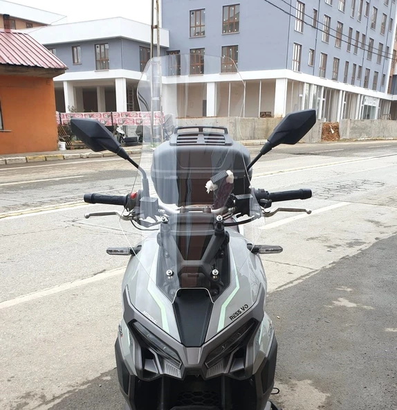 MOTOCAM Mondial Ressivo 250 Ön Cam 2023-2026 Model 68cm Şeffaf Renkli 4mm ürün görseli 1