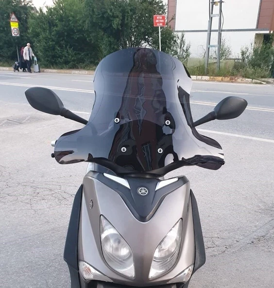 MOTOCAM Yamaha Xenter 150 Ön Cam 2013-2016 Model 50cm Siyah Renkli 4mm ELCİKLİ ürün görseli 1