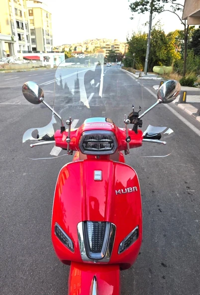 MOTOCAM Küba Grace 50 Ön Cam 2023-2026 Model 37cm Şeffaf Renkli Elcikli APARATSIZ ürün görseli 1