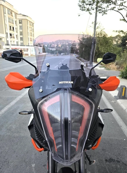 MOTOCAM KTM 1290 Super Adventure Ön Cam 2017-2020 Model 43cm Füme Renkli 4mm ürün görseli 1