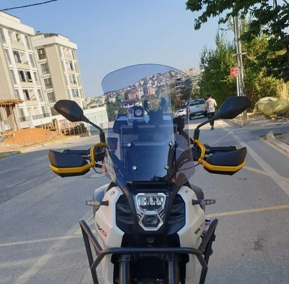 MOTOCAM RKS SVT 650 X Ön Cam 2023-2026 Model 50cm Füme Renkli 4mm UZUN ürün görseli 1