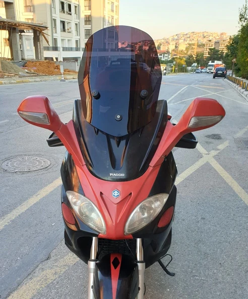 MOTOCAM Piaggio X9 500 Ön Cam 2004-2006 Model 49cm Siyah Renkli 4mm ürün görseli 1