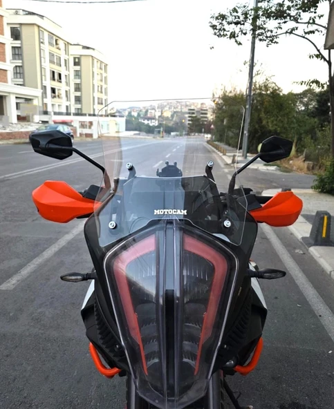 MOTOCAM KTM 1290 Super Adventure Ön Cam 2017-2020 Model 43cm Şeffaf Renkli 4mm ürün görseli 1