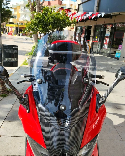 MOTOCAM Gilera Nexus 500 Ön Cam 2004-2008 Model 58cm Füme Renkli 4mm ürün görseli 1