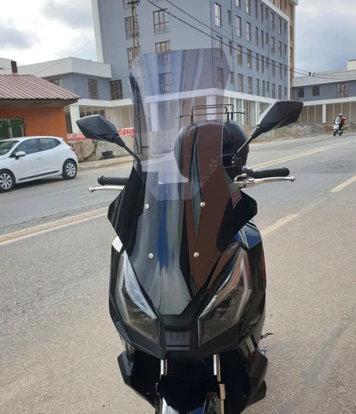 MOTOCAM Kanuni Seha 125 Ön Cam 2022-2026 Model 78cm Füme Renkli 4mm UZUN ürün görseli 1