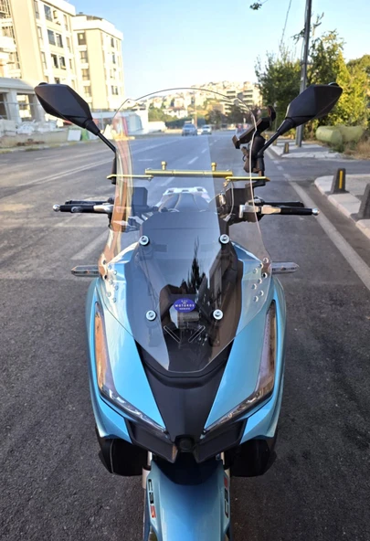 MOTOCAM Arora Beatrix 150 Ön Cam 2023-2026 Model 55cm Şeffaf Renkli 4mm KISA ürün görseli 1