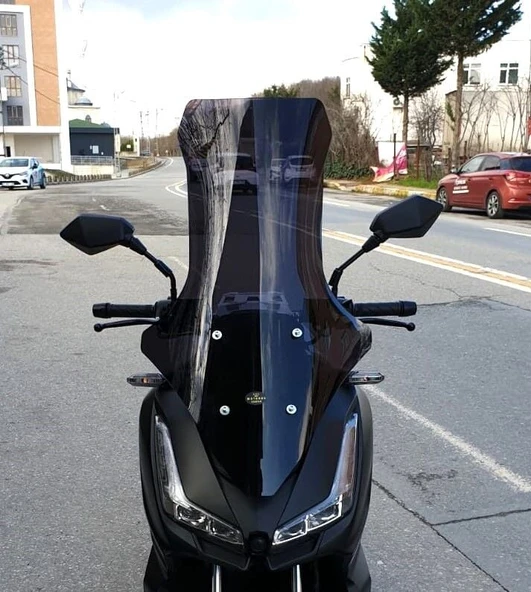 MOTOCAM Skyjet Rivero 125 Ön Cam 2024-2026 Model 78cm Siyah Renkli 4mm UZUN ürün görseli 1