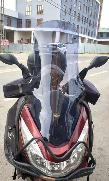 MOTOCAM Honda PCX Ön Cam 2014-2017 Model 83cm Füme Renkli 4mm UZUN ürün görseli 1