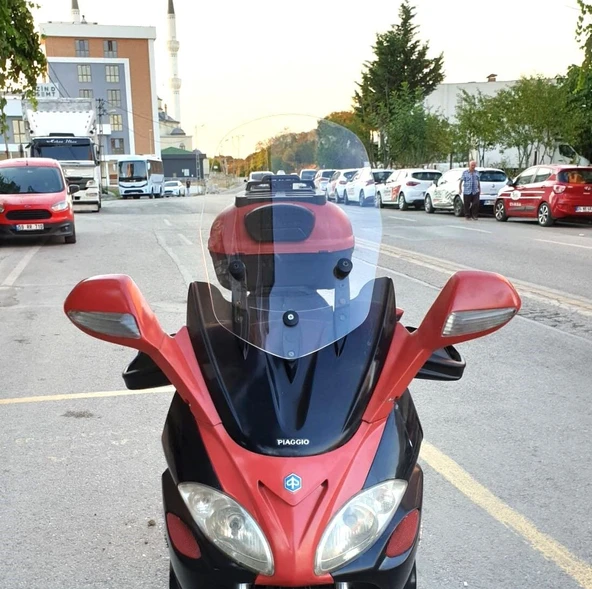MOTOCAM Piaggio X9 250 Ön Cam 2004-2006 Model 49cm Şeffaf Renkli 4mm ürün görseli 1