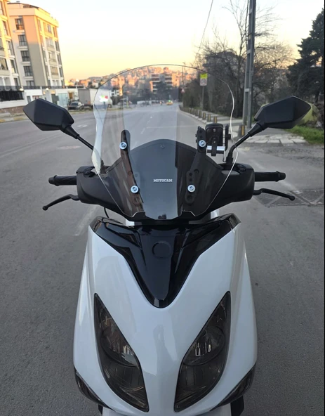 MOTOCAM Yamaha Xenter 150 Ön Cam 2013-2016 Model 40cm Şeffaf Renkli 4mm ürün görseli 1