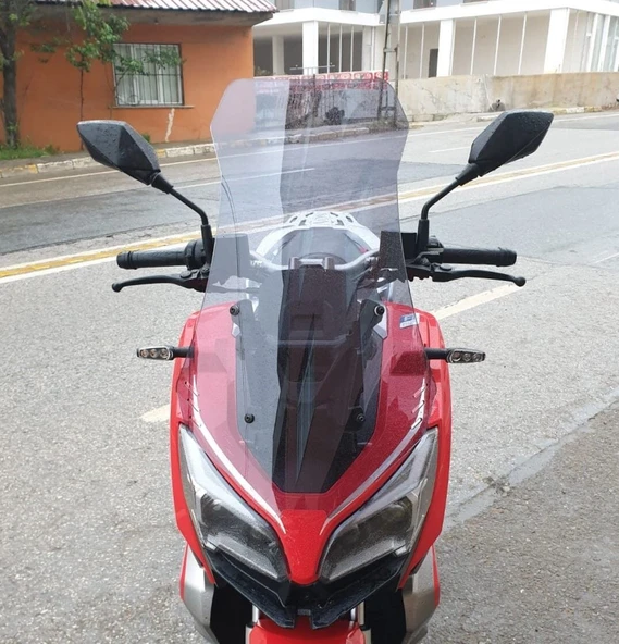 MOTOCAM RKS Reale 125 Ön Cam 2023-2026 Model 65cm Füme Renkli 4mm ORTA BOYLU ürün görseli 1