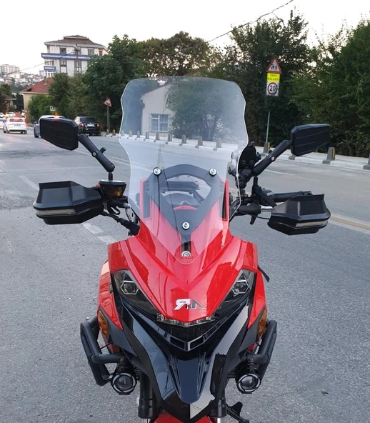 MOTOCAM RKN 530 ADV Ön Cam 2021-2026 Model 55cm Şeffaf Renkli 4mm ürün görseli 1