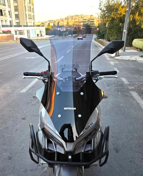 MOTOCAM Mondial Ressivo 250 Ön Cam 2023-2026 Model 78cm Füme Renkli 4mm ürün görseli 1