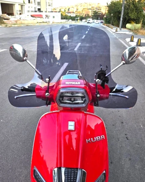MOTOCAM Küba Az 50 Ön Cam 2023-2026 Model 37cm Füme Renkli Elcikli APARATSIZ ürün görseli 1