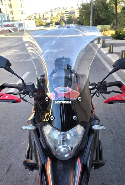MOTOCAM Mondial Rx3 İ Evo Ön Cam 2015-2022 Model 52cm Şeffaf Renkli 4mm UZUN ürün görseli 1