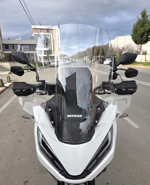 MOTOCAM Honda NT 1100 Ön Cam 2021-2024 Model 59cm Şeffaf Renkli 4mm ürün görseli 1