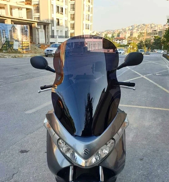 MOTOCAM Suzuki Burgman 125 Ön Cam 2006-2013 Model 61cm siyah Renkli 4mm ürün görseli 1
