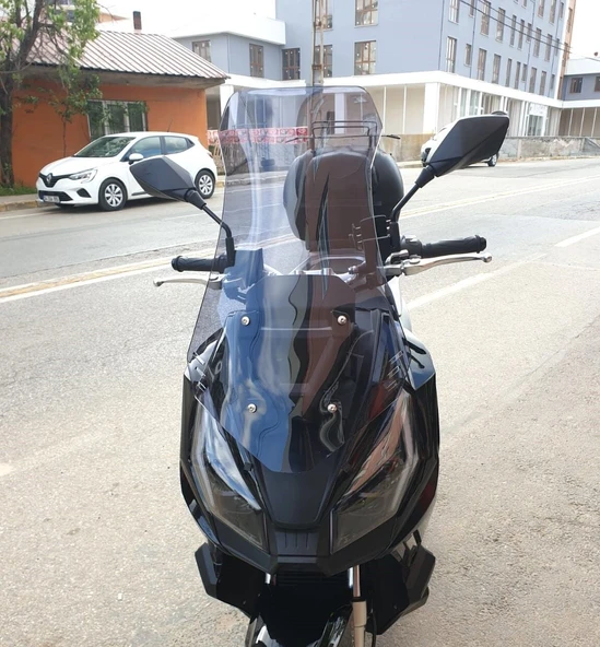 MOTOCAM Kanuni Seha 150 Ön Cam 2022-2026 Model 75cm Füme Renkli 4mm UZUN ürün görseli 1