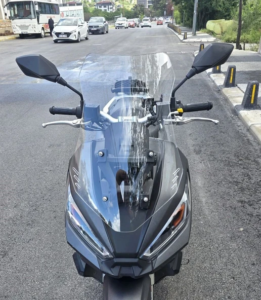 MOTOCAM Motolüx Wow 150  Ön Cam 2023-2026 Model 55cm Şeffaf Renkli 4mm KISA ürün görseli 1