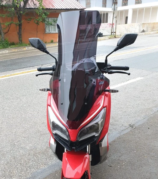 MOTOCAM QJ ATR 125 Ön Cam 2023-2026 Model 78cm Siyah Renkli 4mm UZUN ürün görseli 1
