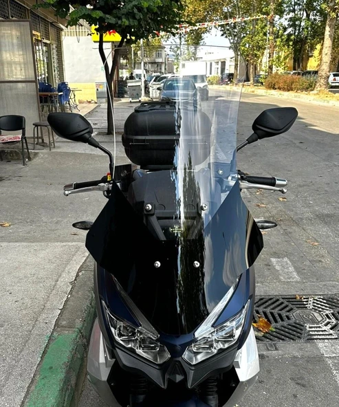 MOTOCAM RKS Blade 250 Ön Cam 2023-2026 Model 65cm Şeffaf Renkli 4mm ORTA BOYLU ürün görseli 1