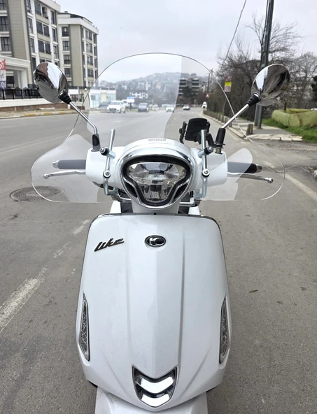 MOTOCAM Kymco Like 125 Ön Cam 2009-2023 Model 43cm Şeffaf Renkli 4mm APARATSIZ ürün görseli 1