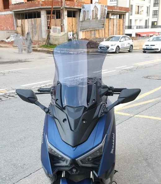 MOTOCAM Musatti Glamaro Max 125 Ön Cam 2023-2026 Model 50cm Füme Renkli 4mm UZUN ürün görseli 1