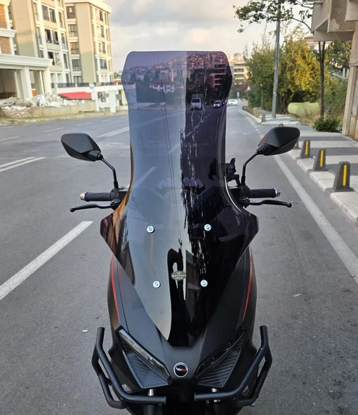 MOTOCAM RKS Lince 125 Ön Cam 2021-2026 Model 78cm Siyah Renkli 4mm UZUN ürün görseli 1