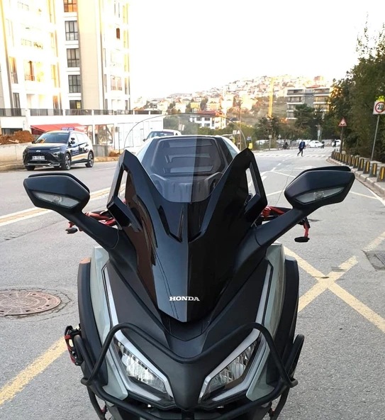 MOTOCAM Honda Forza 250 Ön Cam 2021-2026 Model 47cm Şeffaf Renkli 4mm UZUN ürün görseli 1