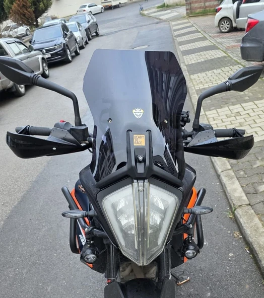 MOTOCAM KTM 390 Adv Ön Cam 2020-2024 Model 57cm Siyah Renkli 3mm APARATSIZDIR ürün görseli 1