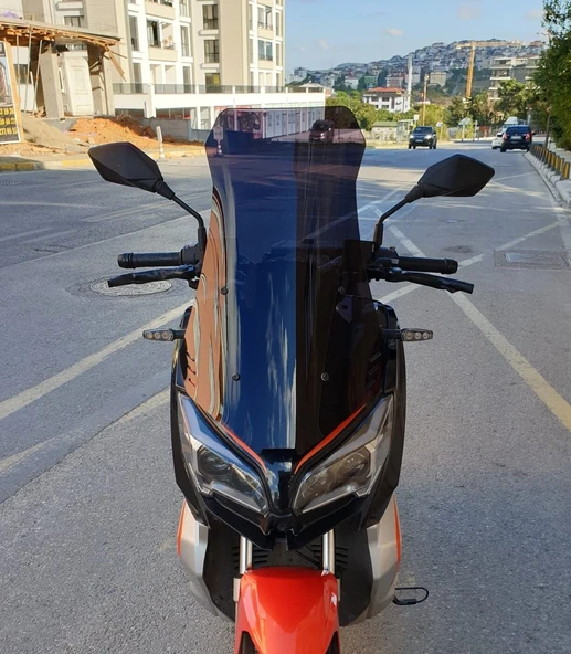 MOTOCAM QJ ATR 125 Ön Cam 2023-2026 Model 75cm Siyah Renkli 4mm UZUN ürün görseli 1