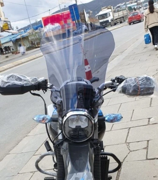 MOTOCAM Hero X Pulse Ön Cam 2020-2026 Model 46cm Füme Renkli 4mm ürün görseli 1