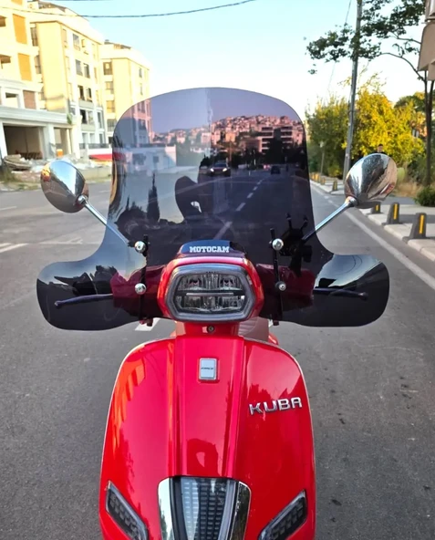 MOTOCAM Kuba Bevely Ön Cam 2022-2026 Model 37cm Siyah Renkli 4mm Elcikli APARATSIZ ürün görseli 1