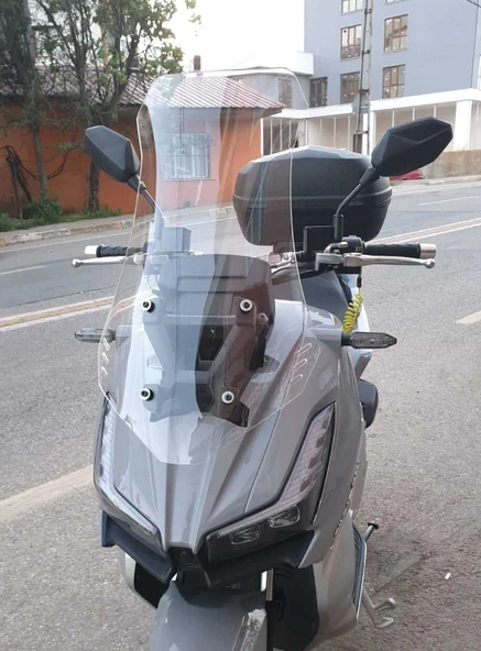 MOTOCAM Motolüx Wow 150  Ön Cam 2023-2026 Model 75cm Şeffaf Renkli 4mm UZUN ürün görseli 1