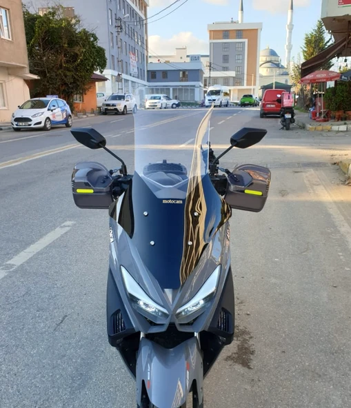 MOTOCAM Arora Max T Easy 125 Ön Cam 2022-2026 Model 78cm Şeffaf Renkli 4mm UZUN ürün görseli 1