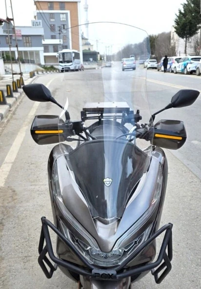 MOTOCAM Honda PCX Ön Cam 2018-2020 Model 83cm Şeffaf Renkli 4mm UZUN ürün görseli 1