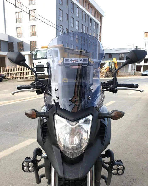 MOTOCAM Honda NC 700 750 X Ön Cam 2012-2015 Model 50cm Füme Renkli 4mm ORTA BOYLU ürün görseli 1
