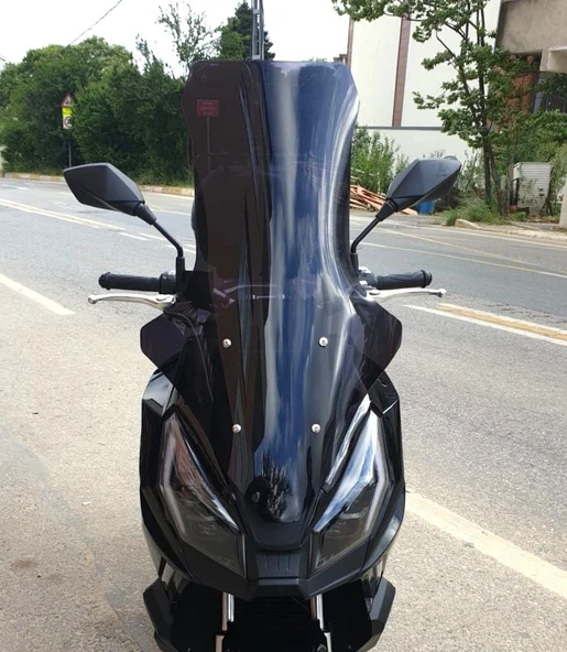 MOTOCAM Kanuni Seha 125 Ön Cam 2022-2026 Model 78cm Siyah Renkli 4mm UZUN ürün görseli 1