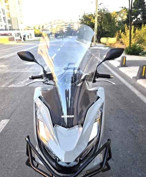 MOTOCAM Honda PCX Ön Cam 2021-2024 Model 65cm Şeffaf Renkli 4mm ürün görseli 1