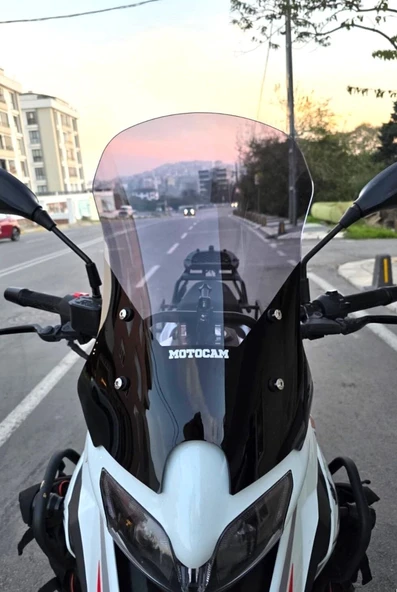MOTOCAM Benelli TRK 251 Ön Cam 2019-2023 Model 56cm Füme Renkli 4mm ürün görseli 1
