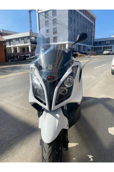 MOTOCAM Kymco Downtown 300i Ön Cam 2009-2017 Model 78cm Şeffaf Renkli 4mm UZUN ürün görseli 1