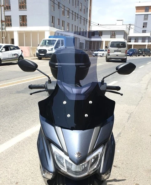 MOTOCAM Suzuki Burgman Street EX 125 Ön Cam 2023-2026 Model 62cm Füme Renkli 4mm ürün görseli 1